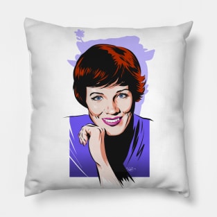 Julie Andrews - An illustration by Paul Cemmick Pillow