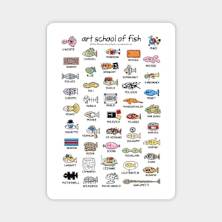 art school of fish (composite) Magnet