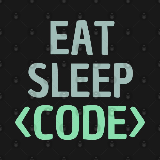 Funny Eat Sleep Code by Illustradise