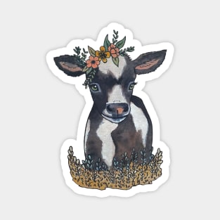 Flower cow Magnet