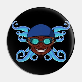 Swimming Devil (no caption) Pin