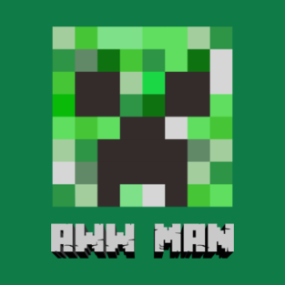 Creeper Aw Man T Shirts Teepublic - mojang t shirt roblox