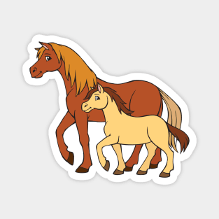 Mother Horse and Foal Magnet