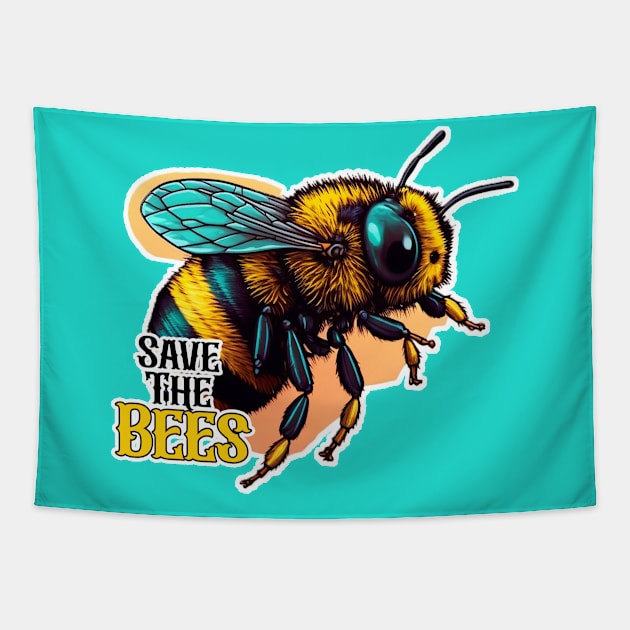 Save The Bees | Save The Planet Tapestry by nonbeenarydesigns