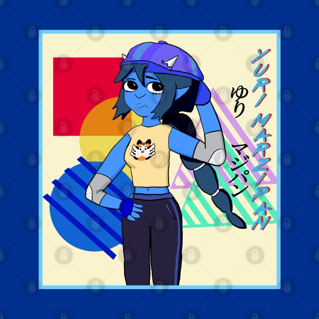 Yuri Marzipan the Oni - Cool Gal (blue scheme) by VixenwithStripes