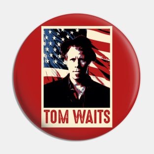 Tom Waits Pop Art Style Pin