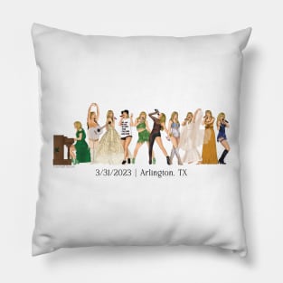 3/31 Arlington Iconic Outfits Era Lineup Pillow