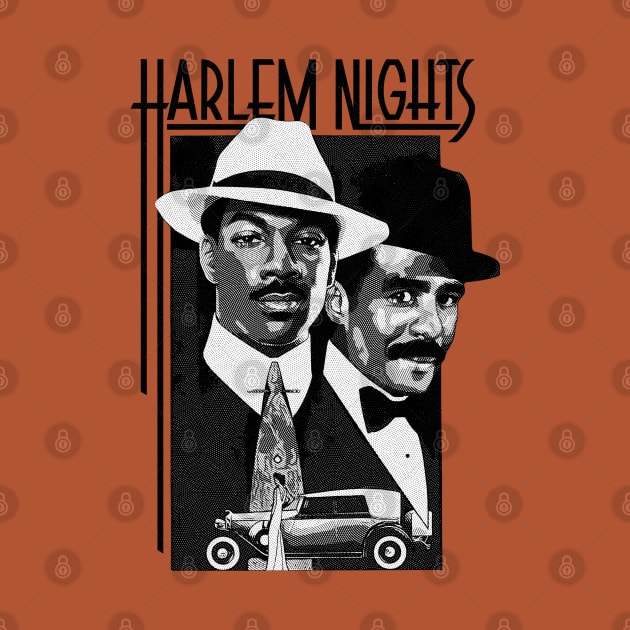 Harlem Nights Engraved Black by Chillashop Artstudio