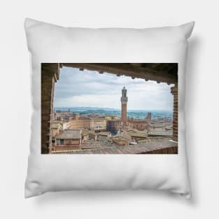 Siena window with a view Pillow