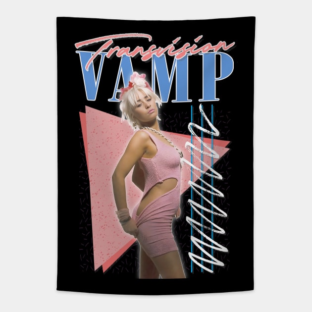Transvision Vamp // 80s Retro FaN Art Tapestry by DankFutura