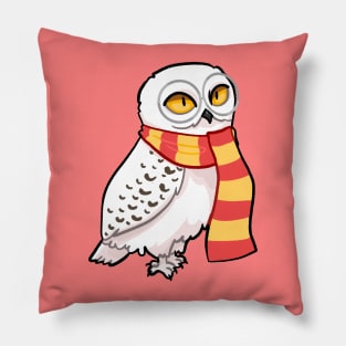 Brave Snowy Owl Pillow