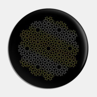 Moresque seamless flower pattern - circular Pin