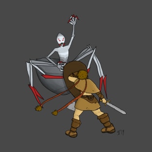 Barbara The Barbarian vs The Spider Monster T-Shirt