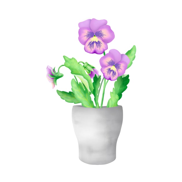 Violet pansies by Amalus-files