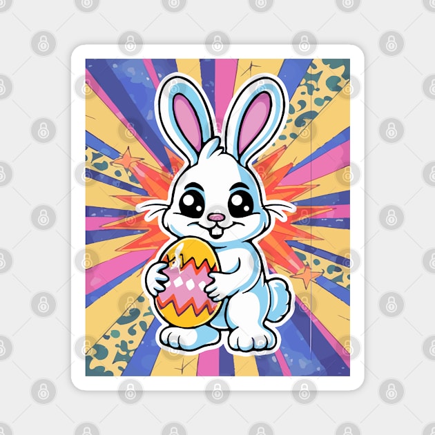 Happy Easter Bunny Magnet by Tezatoons