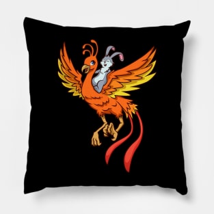 Rabbit riding Phoenix Pillow