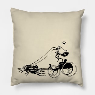 Flea Carriage (dark version) Pillow