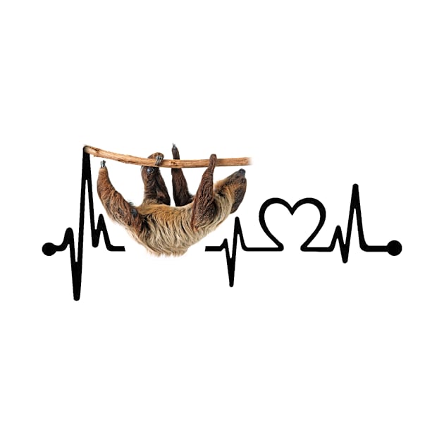 Sloth Heartbeat Art Gift Tshirt Fridays For Future T-Shirt by gdimido