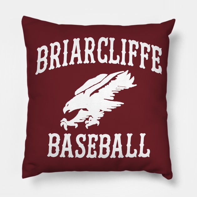 Briarcliffe Baseball White Pillow by TBM Christopher