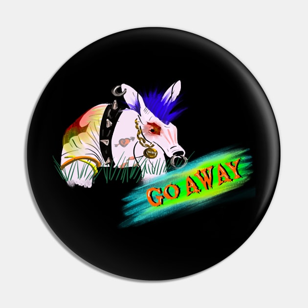 Go Away! T-Shirt Pin by Veronica Cox