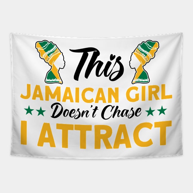 This Jamaican Girl Attract Jamaican Roots Tapestry by Toeffishirts