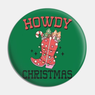 Howdy Christmas, Country Christmas Pin