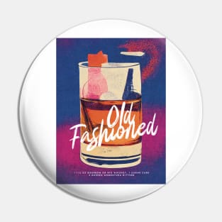 Old Fashioned Retro Poster Purple Night Bar Prints, Vintage Drinks, Recipe, Wall Art Pin