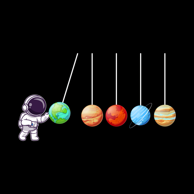 Astronaut Planets Spaceman Funny Space Dwarf Solar System by Wakzs3Arts