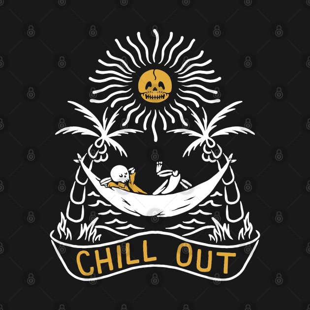 Chill Out Under the Sun Skeleton by thepinecones