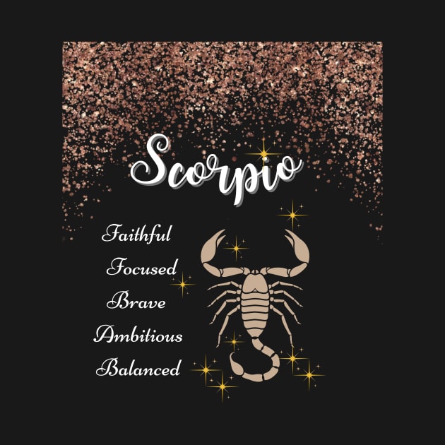 Scorpio. Zodiac Sign Astrology Tshirt by Bro Aesthetics