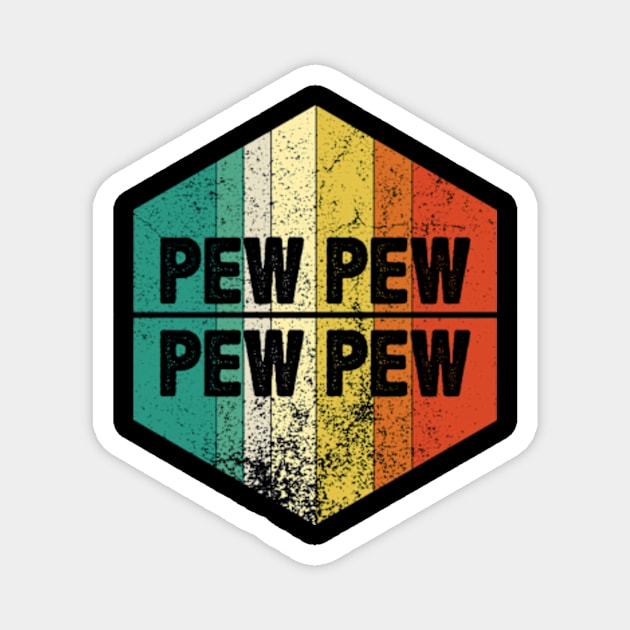 cool retro sci-fi inspired pew pew wars funny noises Magnet by MinyMerch