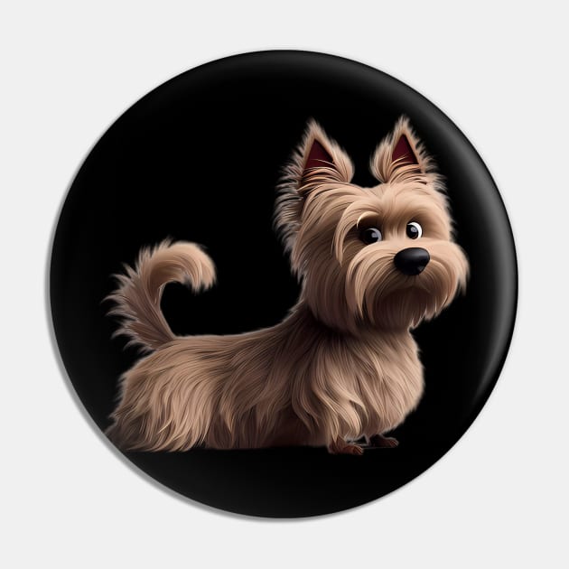 Cairn Terrier Dog Pin by BlackCricketdesign