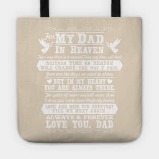 Dad in Heaven, In Loving Memory of Dad Tote