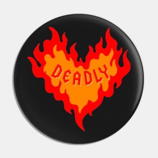 Deadly Flame Heart Pin