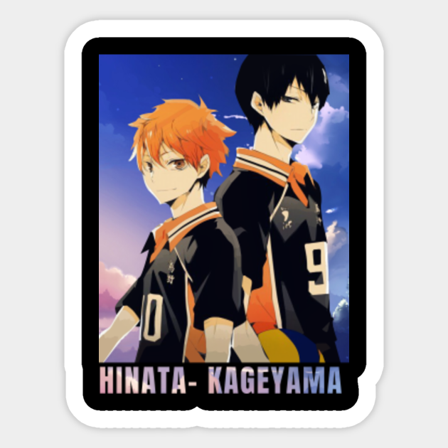 hinata kageyama haikyuu sticker teepublic