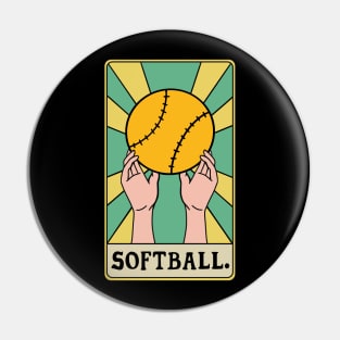 Softball Tarot Card Funny Pin