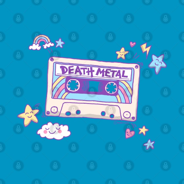 Death Metal Cassette Tape by robotface