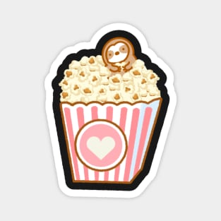 Cute Sloth Popcorn Magnet