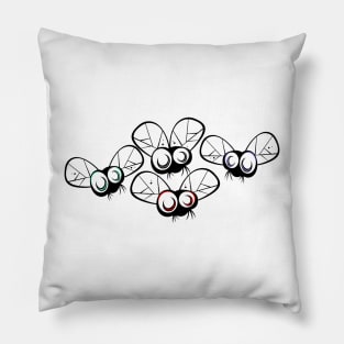 Red Flies - Swarm Pillow