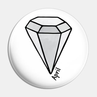 April Diamond Birthstone Pin