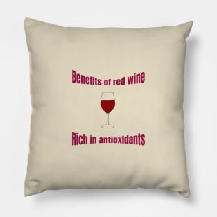 Benefits of red wine Pillow