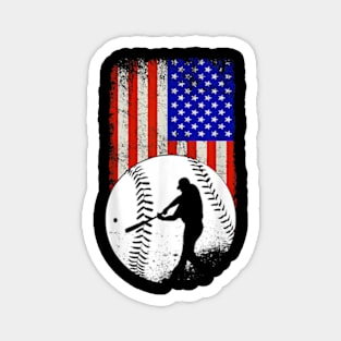 Baseball Team Gift Patriotic USA 4th of July Magnet