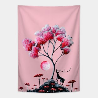 Pink Blossom Tree Tapestry