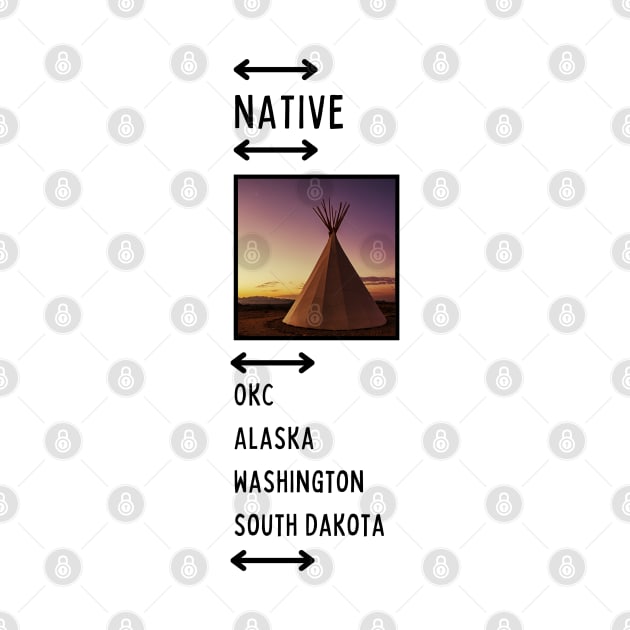 Native American Teepee Side Text Design by Eyanosa