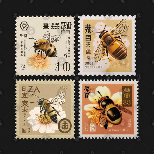 Bee Humble - Stamp Set - Postage Stamp Series by SLMGames