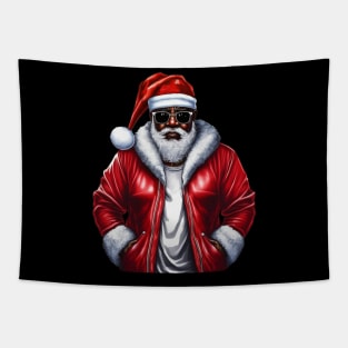 Cool Black Santa Tapestry