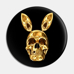 Golden Magic SKULL Rabbit | Missing Tooth Acid Bunny Skull Psychedelic POPART & Design by Tyler Tilley (tiger picasso) Pin