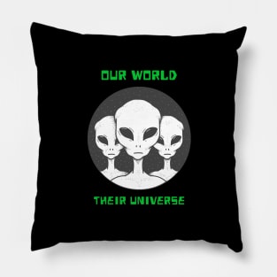 Galactic Engineers Alien Visitors Pillow