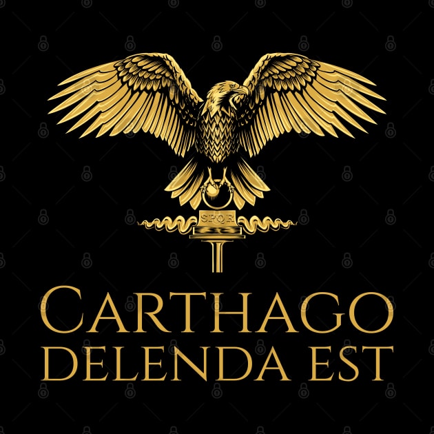 Ancient Rome - Carthago Delenda Est - Latin Quote - SPQR by Styr Designs