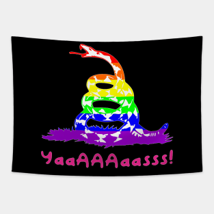 Gay Pride Gadsden Snake Tapestry